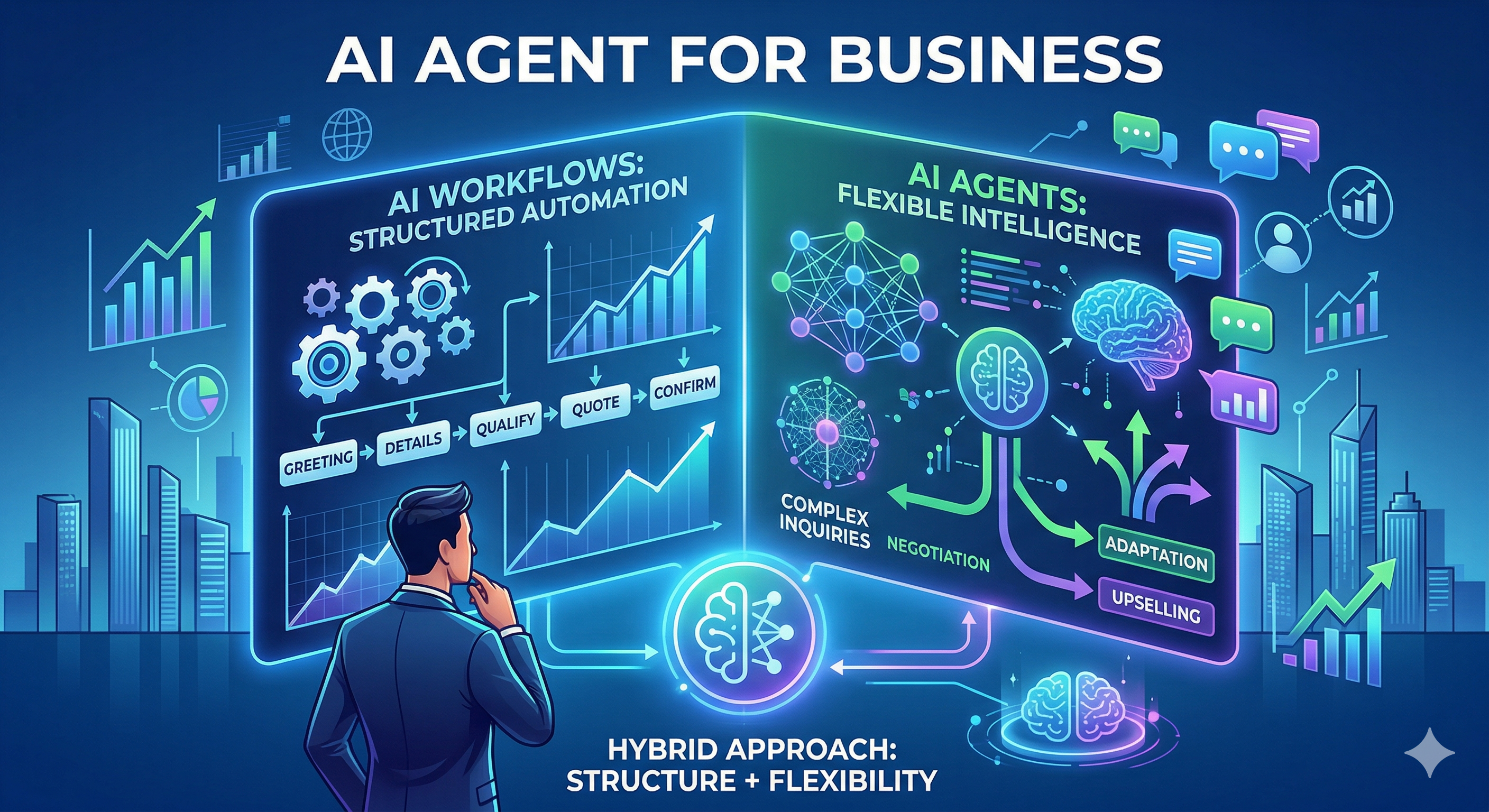 AI Agent for Business: Understanding AI Workflows vs AI Agent Solutions